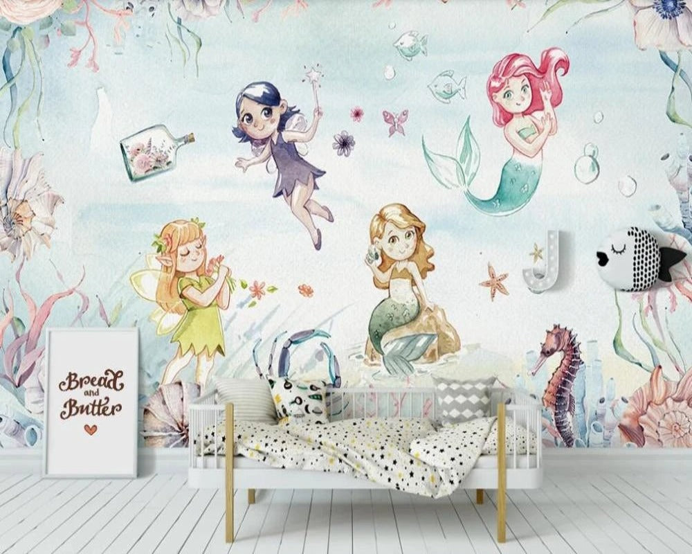3D Wallpaper Sea World & Fairy Mermaid